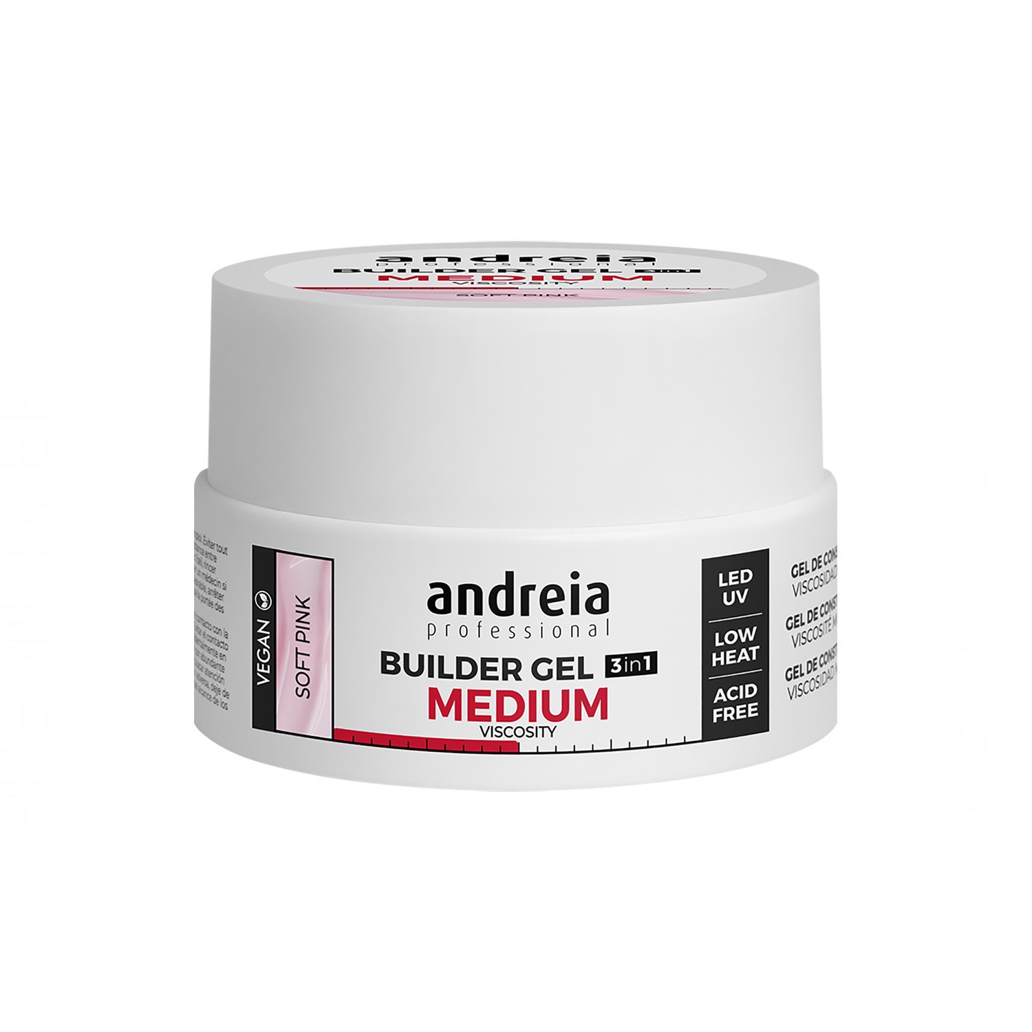 Andreia Professional Builder Gel Medium Viscosity Soft Pink 22 g